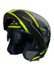 NCR ÇENE AÇILIR KASK SARI SİYAH (ECE BELGELİ)