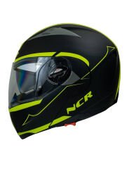 NCR ÇENE AÇILIR KASK SARI SİYAH (ECE BELGELİ)