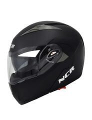 NCR ÇENE AÇILIR KASK MAT SİYAH (ECE BELGELİ)