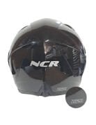 NCR ÇENE AÇILIR KASK PARLAK SİYAH (ECE BELGELİ)