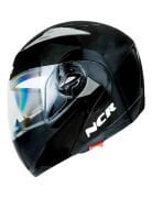 NCR ÇENE AÇILIR KASK PARLAK SİYAH (ECE BELGELİ)