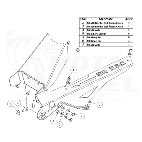CF MOTO SR 250 UYUMLU ZİNCİR KORUMA