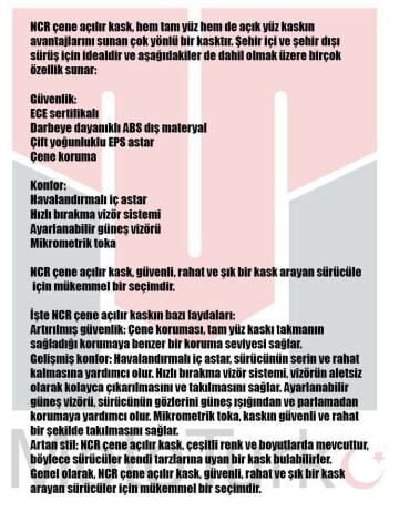 NCR ÇENE AÇILIR KASK BEYAZ ve USB ŞARJLI TELEFON TUTUCU (ECE BELGELİ)