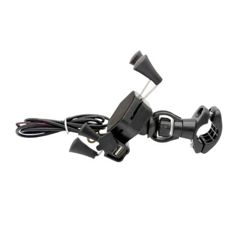 NCR ÇENE AÇILIR KASK BEYAZ ve USB ŞARJLI TELEFON TUTUCU (ECE BELGELİ)