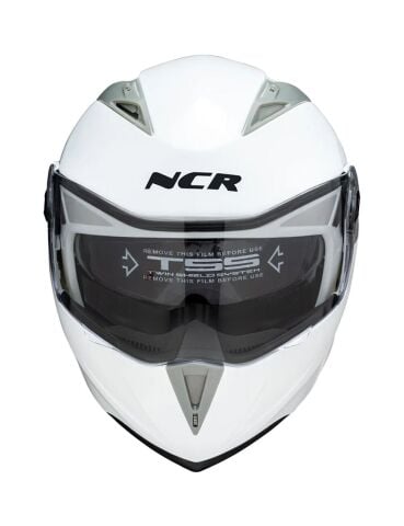 NCR ÇENE AÇILIR KASK BEYAZ ve USB ŞARJLI TELEFON TUTUCU (ECE BELGELİ)